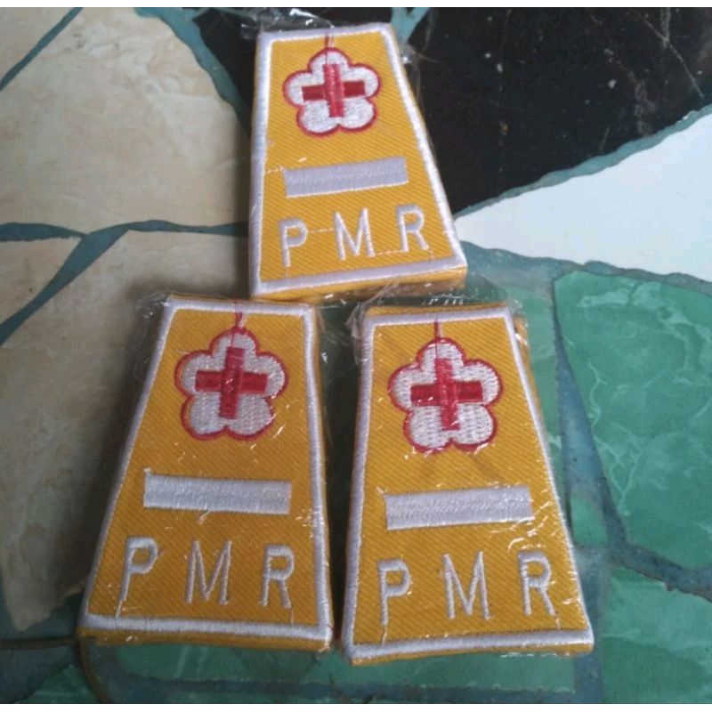 Evolet PMR Kuning Stri 1 Bordir Sepasang Pangkat PMR Kuning