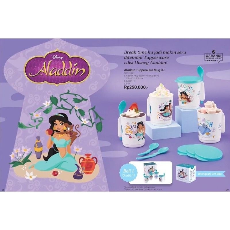 Tupperware Original Promo Aladdin Mug | Set Cangkir Lucu Cocok Untuk Kado