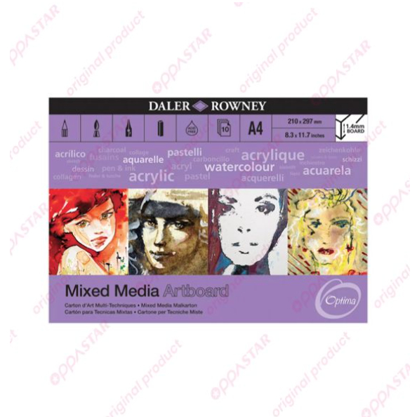 

Daler Rowney Mixed Media Artboard Optima A4 304604410