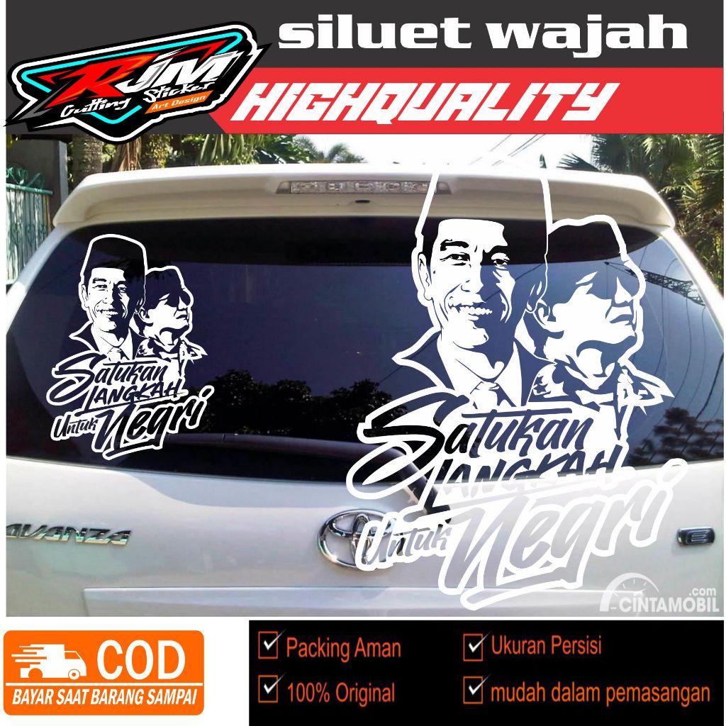 stiker siluet wajah stiker foto wajah sticker cutting sketsa jokowi, gambar wajah jokowi
