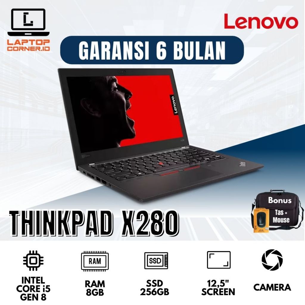 Laptop LENOVO Thinkpad X280 CORE i3/i5 Gen 8 RAM 8GB SSD 256GB