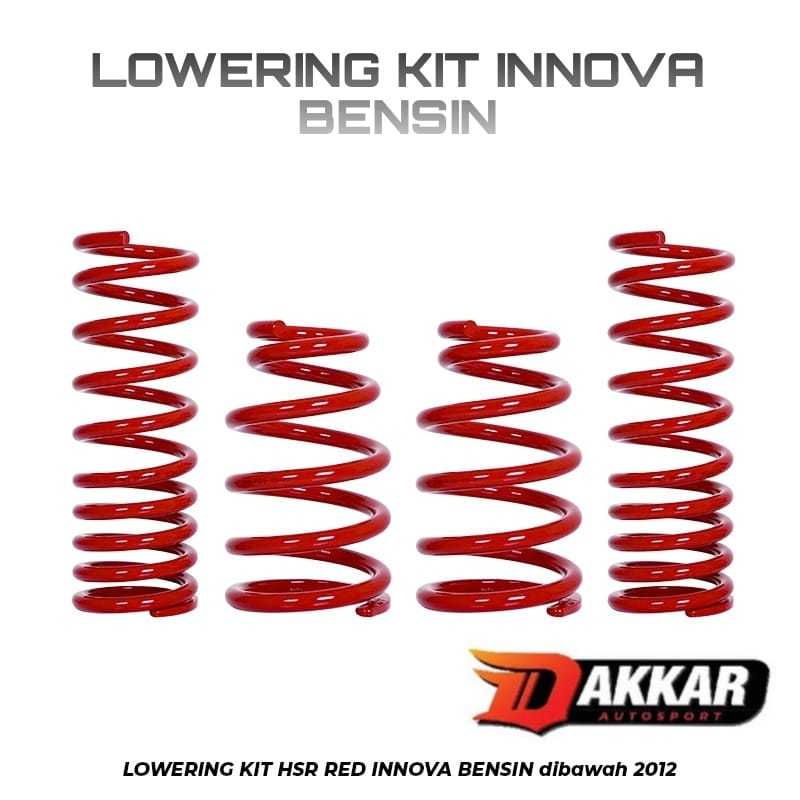 Per Mobil Innova Bensin Lowering Kit Red Depan Belakang