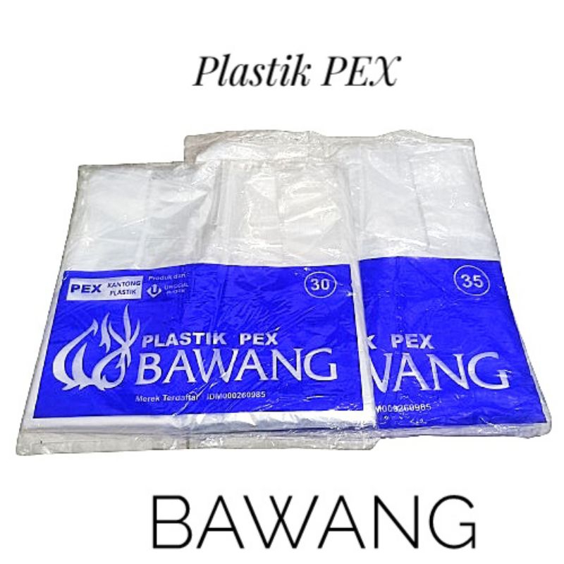 Kantong Plastik Kresek PEX Bawang Bening Uk.30 dan.uk.35 Transparan/Kresek Bening PE