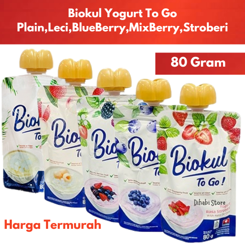 

Biokul Yogurt To Go 80 Gram Plain , Mixberry , Blueberry , Lychee , Strawberry Yoghurt