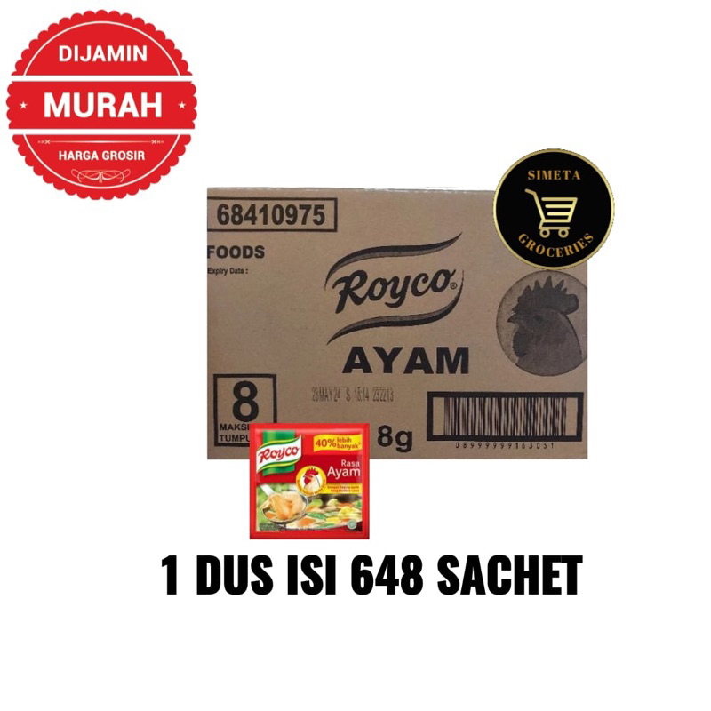 

Royco Ayam 8gr (1 dus isi 648 sachet)