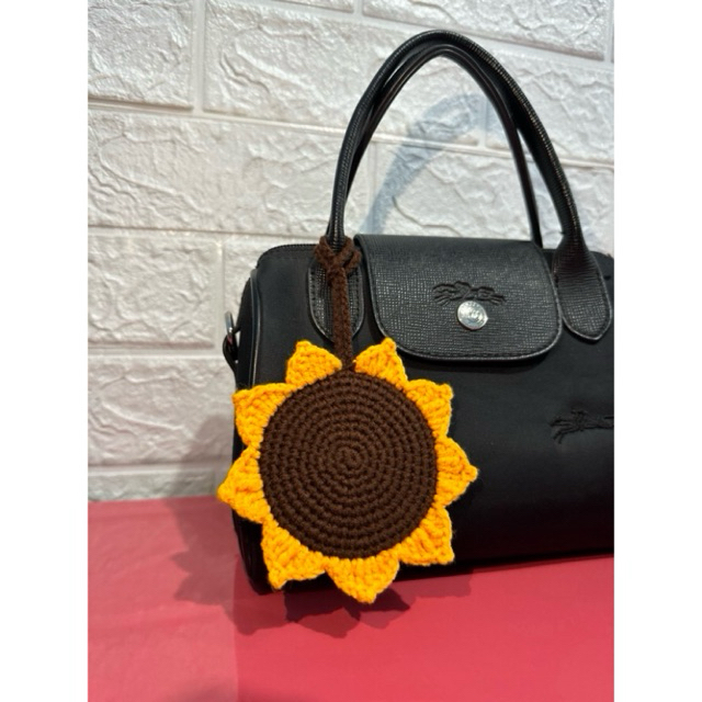 Crochet Case Mirror Sun Flower (tempat cermin)