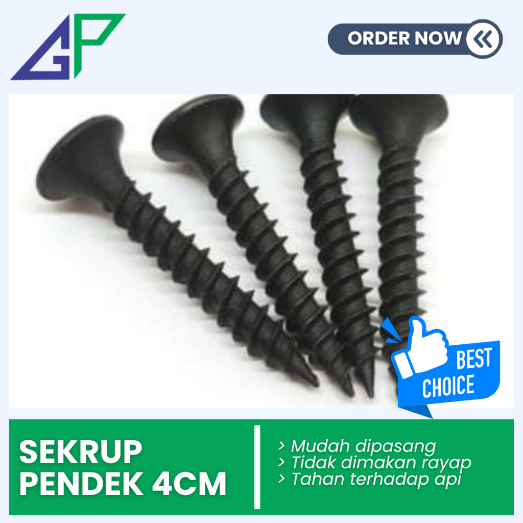 Sekrup Pendek | Paku Beton 4cm