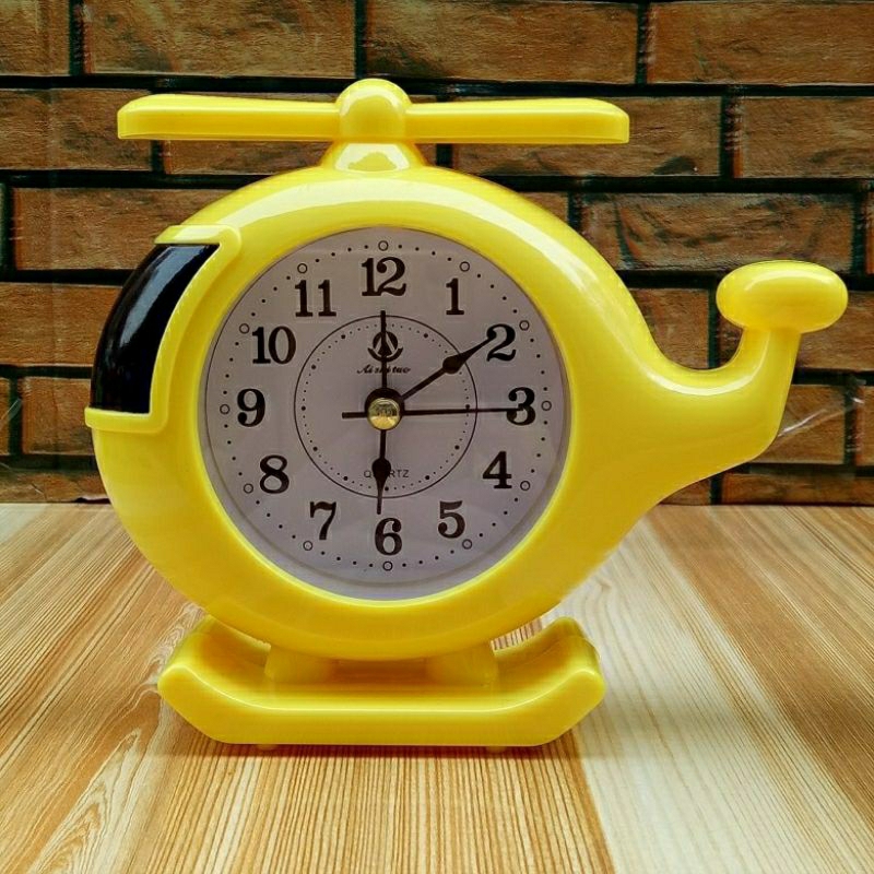 Jam Weker Alarm Helikopter Jam weker Karakter Lucu Jam Weker Aesthetic