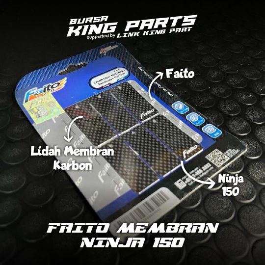 LIDAH MEMBRAN CARBON NINJA 150 FAITO/LIDAH HARMONIKA RACING NINJA 150 CARBON FAITO