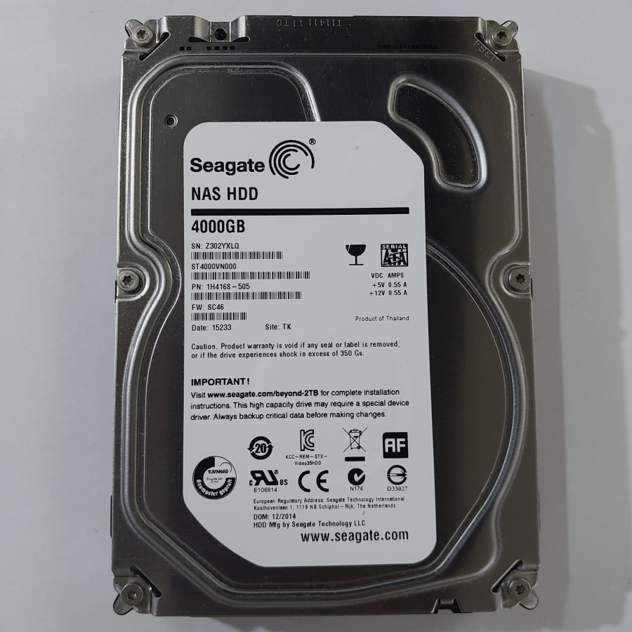 hdd harddisk 3,5inch 4tb seagate NAS HDD sata