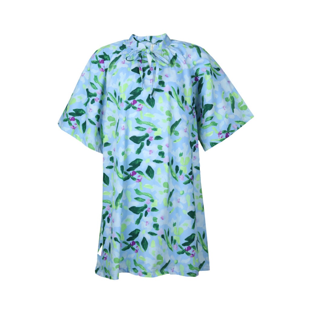 Pito Dito Girl Cyrano Dress Anak Multicolor Motif Daun