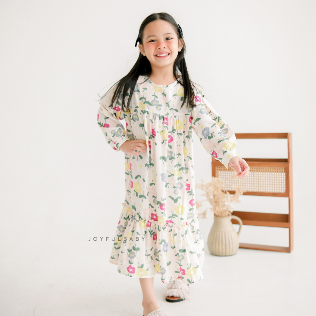 JOYFULBABY RAYA COLLECTION Gamis Baju Muslim Anak Perempuan 4-7 tahun
