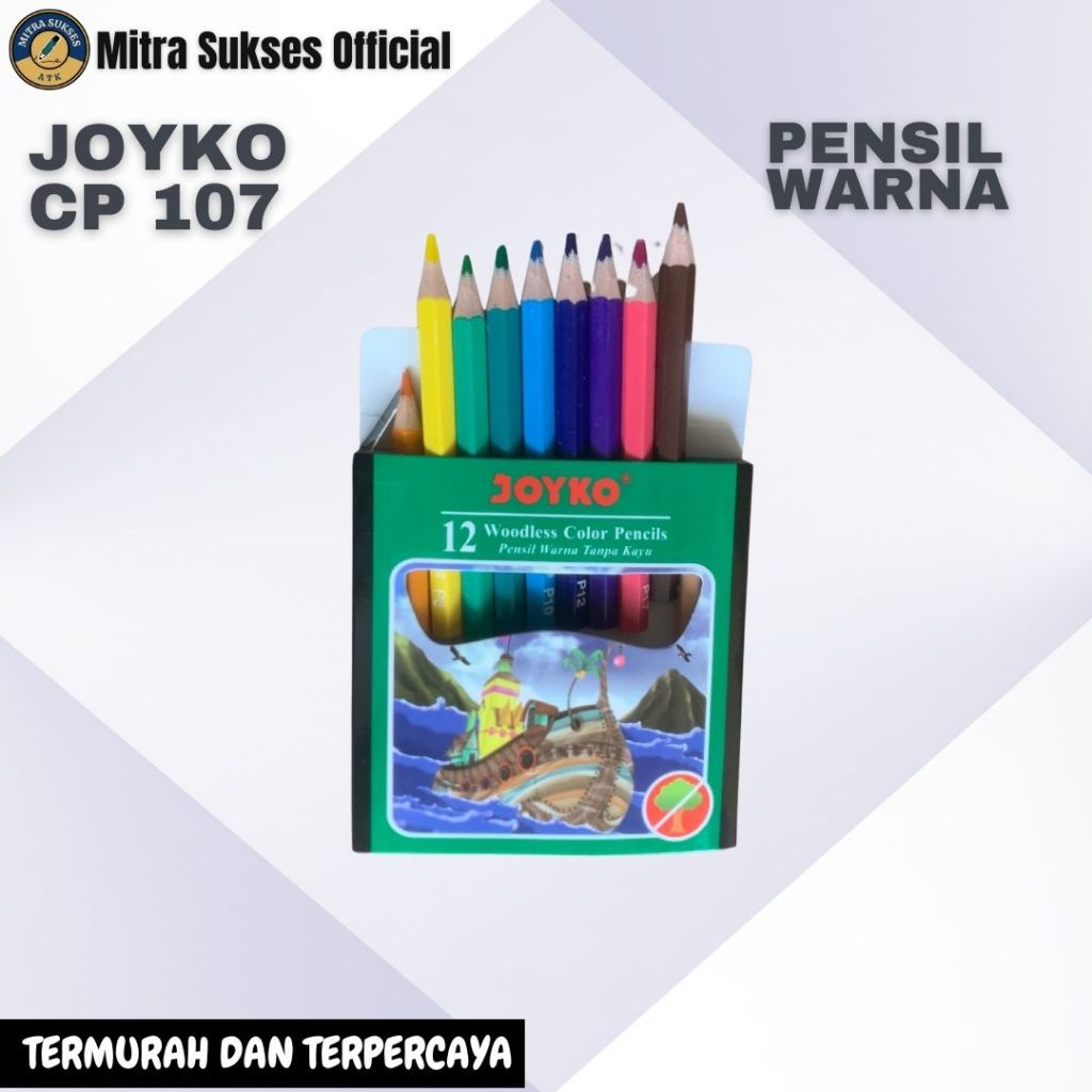 

PENSIL WARNA JOYKO PENDEK 12 WARNA CP 107