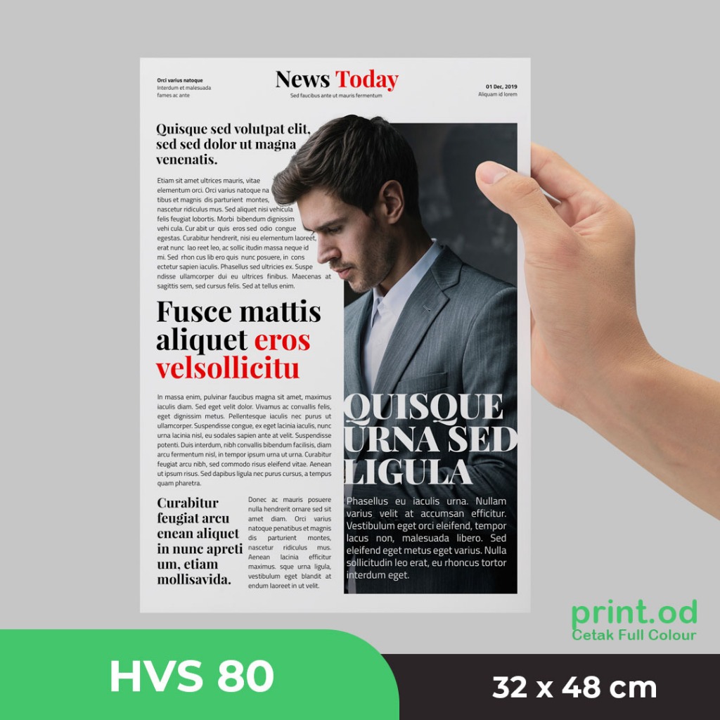 

Print.od Cetak A3+ #HVS80 (32 x 45 cm) Full Colour HVS 80