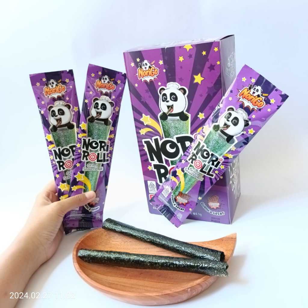

Snack Nori Roll 1 BOX isi 12Pcs / Snack Rumput Laut Grilled Seaweed Roll