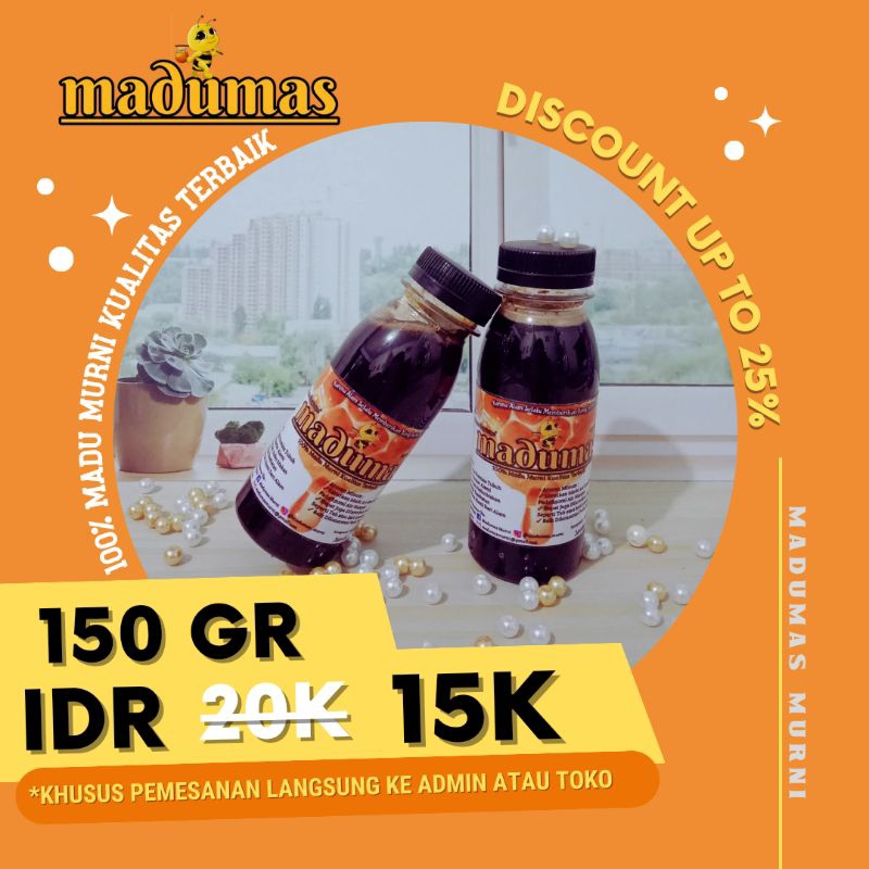 

MADUMAS MURNI - 150gr / Madu Murni Hutan Akasia