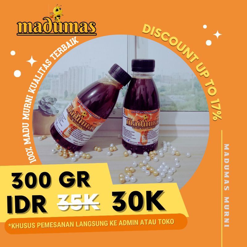

MADUMAS MURNI 300gr ~ 100% Madu Murni Hutan Akasia