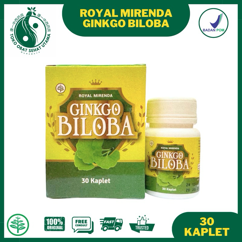 ROYAL MIRENDA GINKGO BILOBA / Suplemen Kesehatan untuk Melancarkan Sirkulasi, Meningkatkan Konsentra