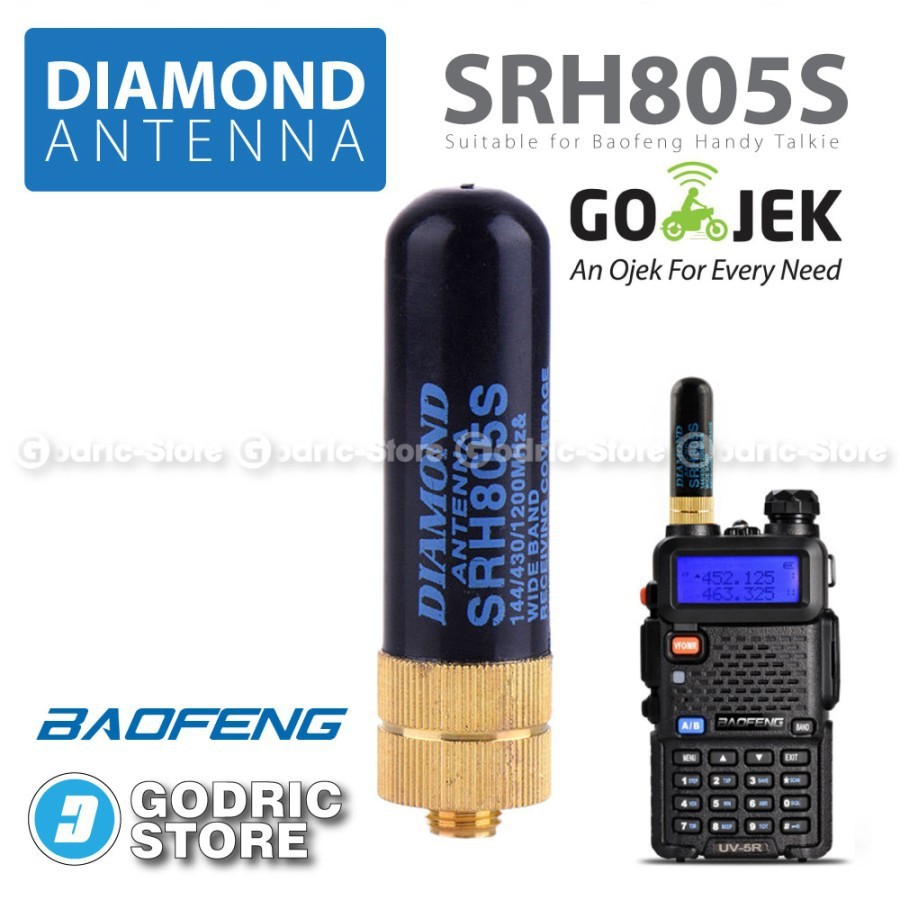 Baofeng Diamond Dual Band Antena Walkie Talkie Mini Booster Antenna Bulat HT BF-UV5R UV-82 888s / An