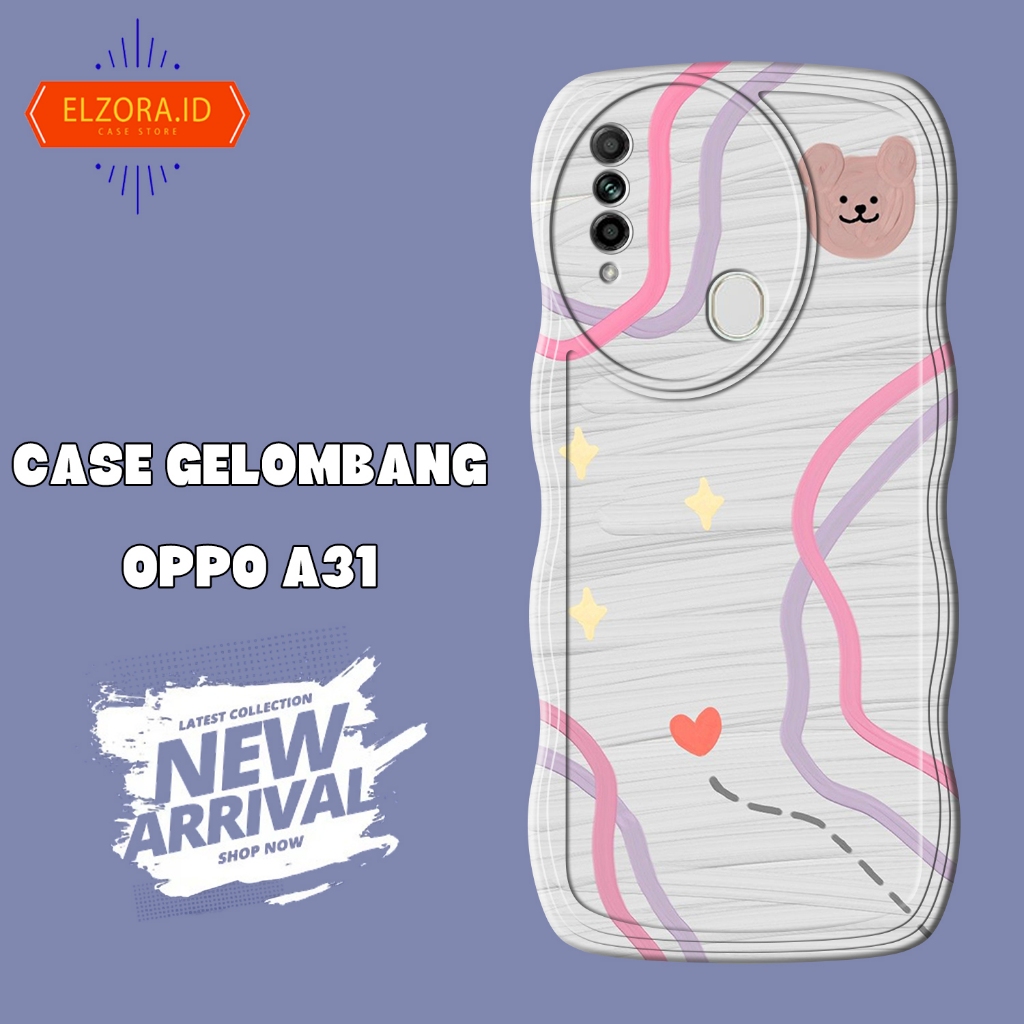 Soft Case GELOMBANG Hp Oppo A31 - Oppo A31 - Case Pro Camera - Fashion Case Motif Lucu - Casing & Sk