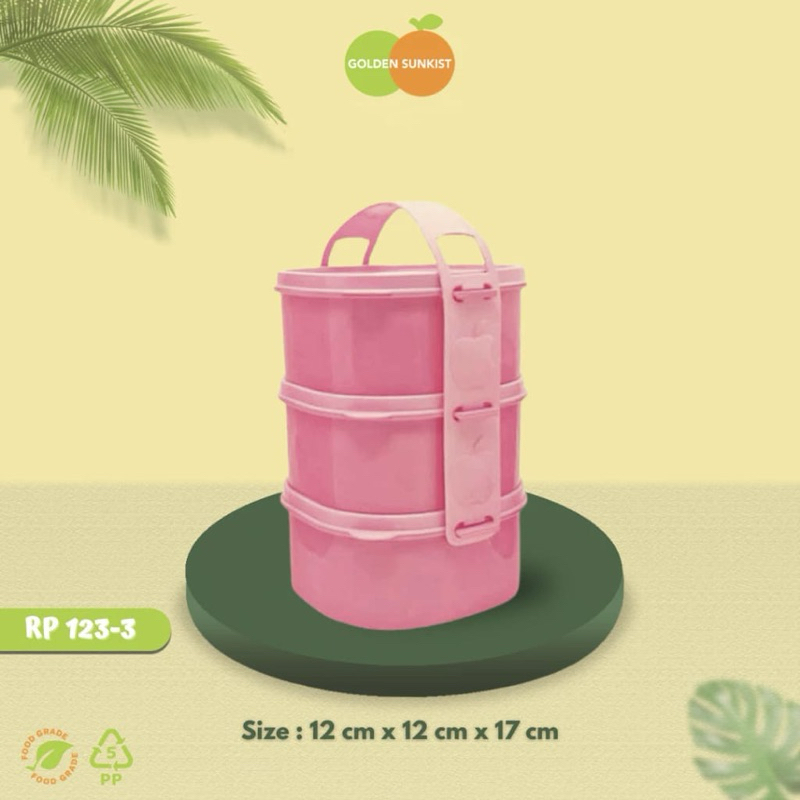 Rantang Piknik Susun Anak Wadah Saji Makanan Golden Sunkist