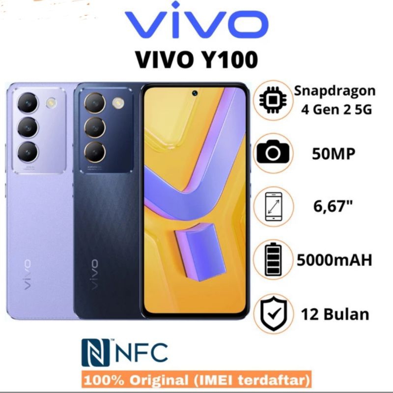 Vivo Y100 Ram 8 Rom 128 Garansi Resmi