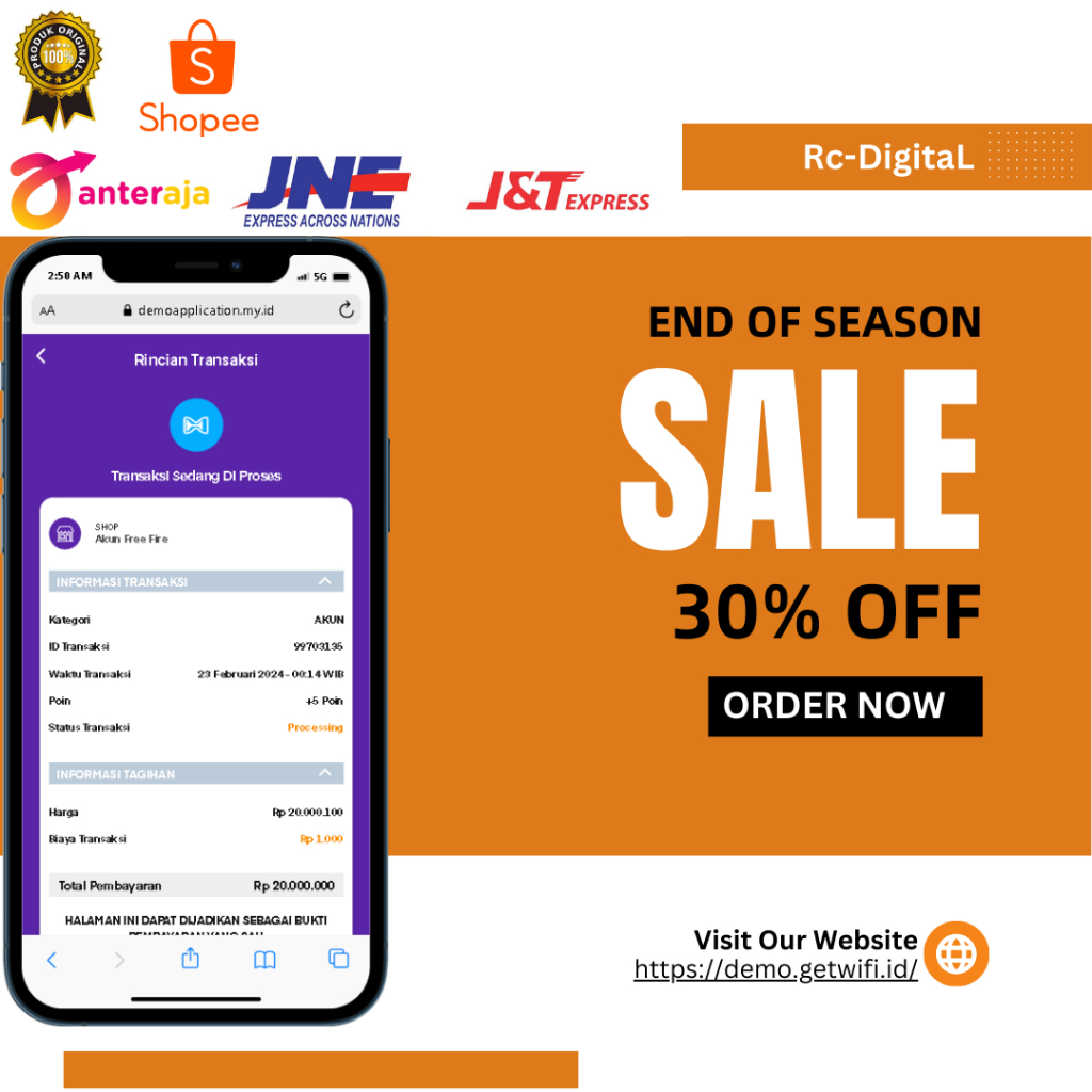 Source Code Script PPOB Pulsa Version Update Terbaru Termurah se Shopee