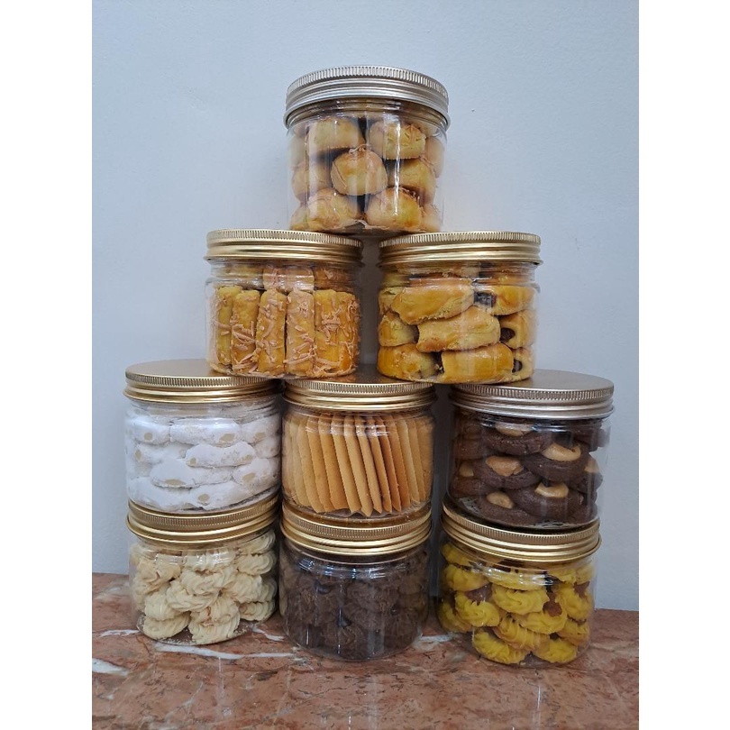 

Kue kering Nastar / Keju / Putri salju / Coklat mede / Sagu keju 400ml