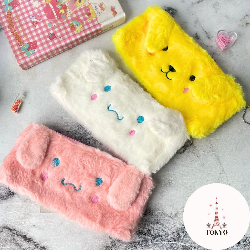 

Kotak Pensil Sanrio Bulu KP-1151 Kuromi Cinnamoroll Purin My Melody