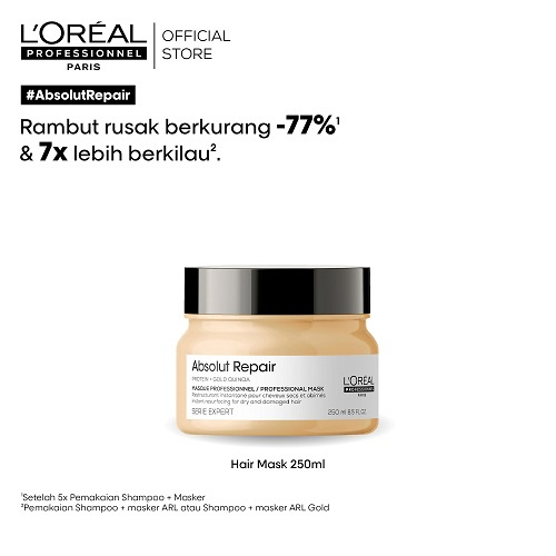Serie Expert Absolut Repair Hair Mask 250 ml untuk rambut rusak by L'Oreal Professionnel
