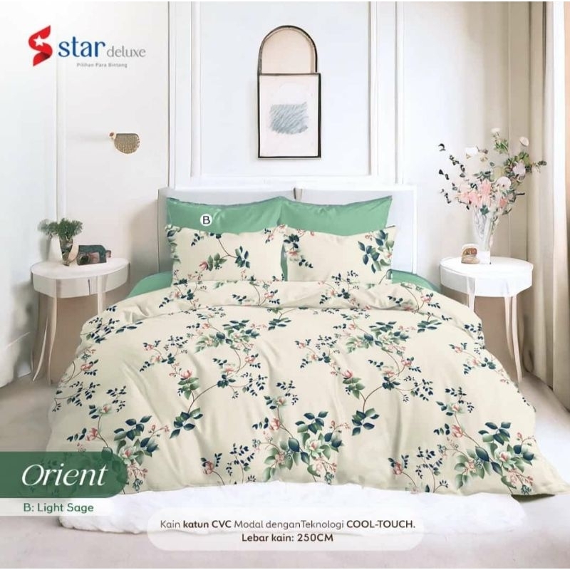 Sprei motif Orient feat Ivory and Light Sage Star