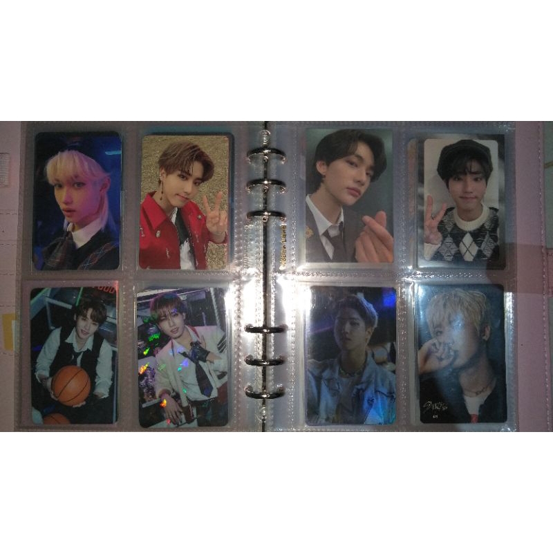 Photocard Han Hyunjin Lee Know Glitter Christmas Evel CE Purple Ungu Memcop Go Live Aladin Noeasy Pc