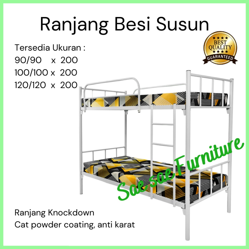 Stok terbatas KIRIM KARGO Ranjang Susun Besi Bunkbed Minimalis