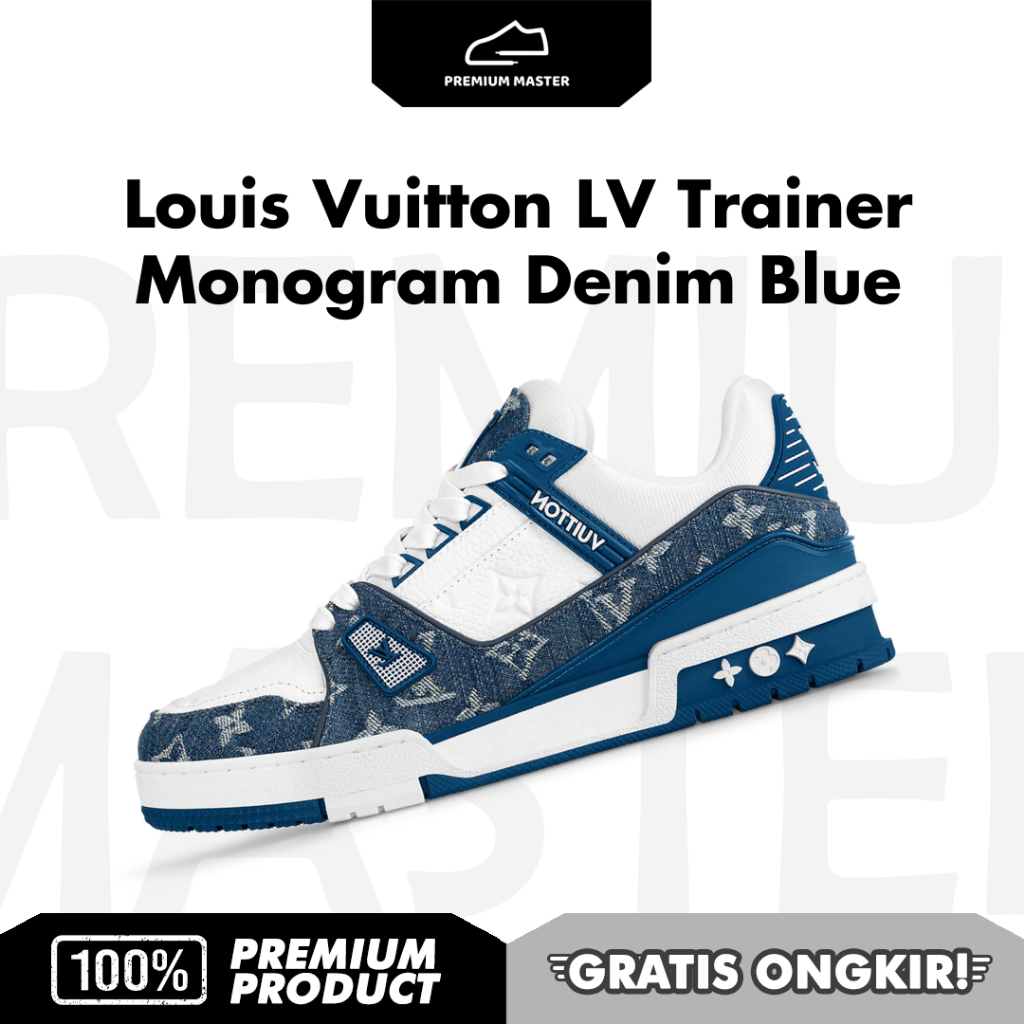 Louis Vuitton LV Trainer Monogram Denim Blue