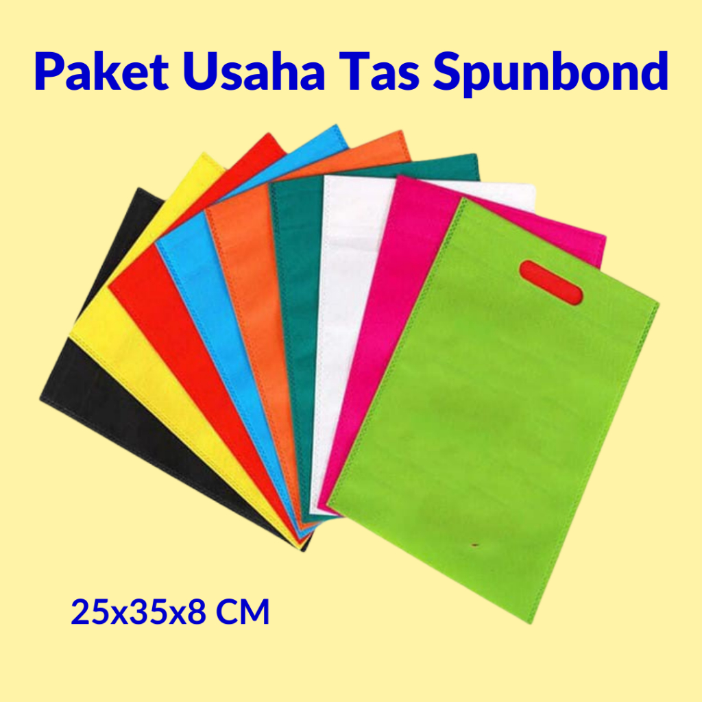 

Paket Usaha Lusinan Tas Spunbond Belanja Oval Polos Tebal Ukuran 25x35x8 Kantong Promosi Seminar Event Murah