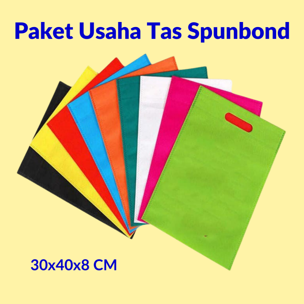 

Paket Usaha Lusinan Tas Spunbond Belanja Oval Polos Tebal Ukuran 30x40x8 Kantong Promosi Seminar Event Murah