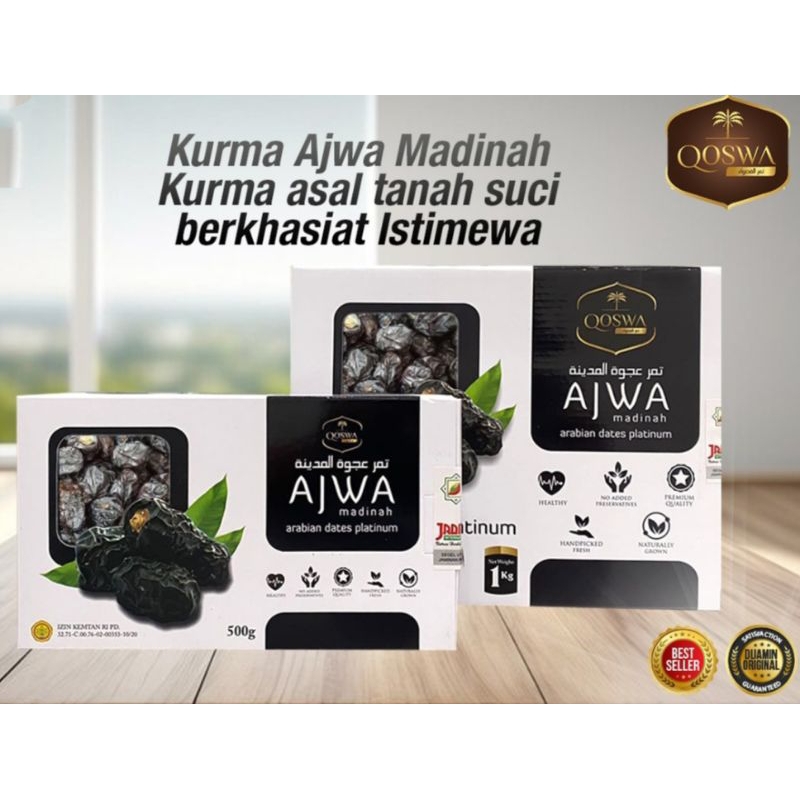 

Kurma Ajwa Madinah Humaira 1kg Ajwa Dates 1 kg Qoswa