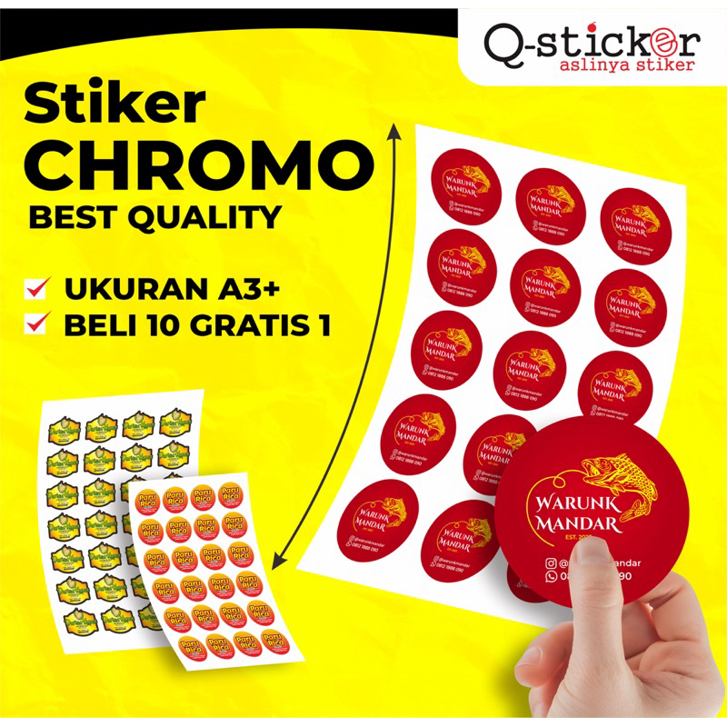 

Stiker Label Makanan / Stiker Chromo / Stiker A3+