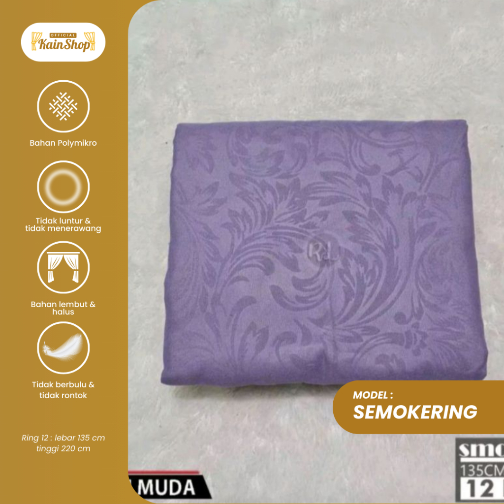 Gorden Warna Lilac Ungu Muda Model Smokring Hordeng Tirai Korden Simple Aestetik