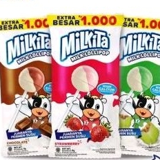 

Permen lolipop MILKITA @ 9 Gr. Kemasan renteng. 1 renteng 10 saset