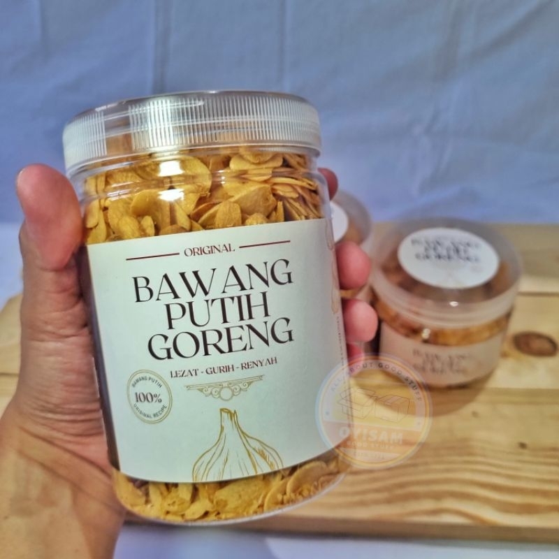 

Bawang Putih Goreng Premium 200gr (100% bawang putih tanpa campuran)