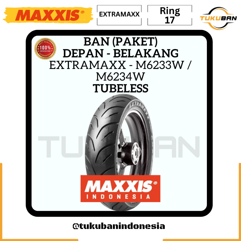 PAKET BAN MOTOR HONDA CBR150 10080 13070 Ring 17 MAXXIS EXTRAMAXX Paket Sepasang Ban Motor Depan Bel