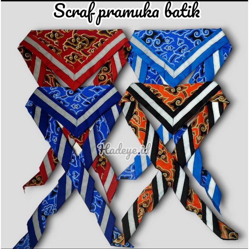 Scraft Pramuka / Skrap pramuka / Scraf Pramuka Batik / Scrap Pramuka Batik Mega Mendung Termurah