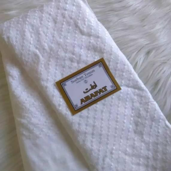 DISCOUNT Sorban Arab Putih Arafat - Sorban Palestina - Sorban Kashmiri Original Murah