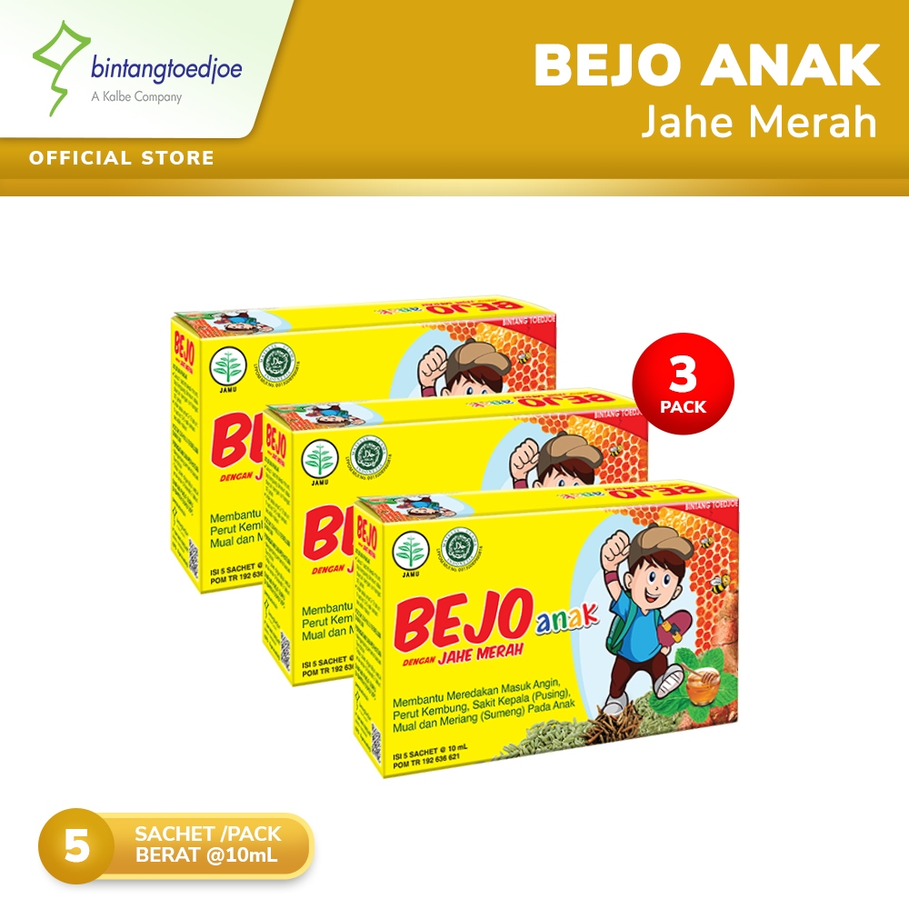 

Bejo Anak Jahe Merah Sachet 3 Pack (15 Sachet)