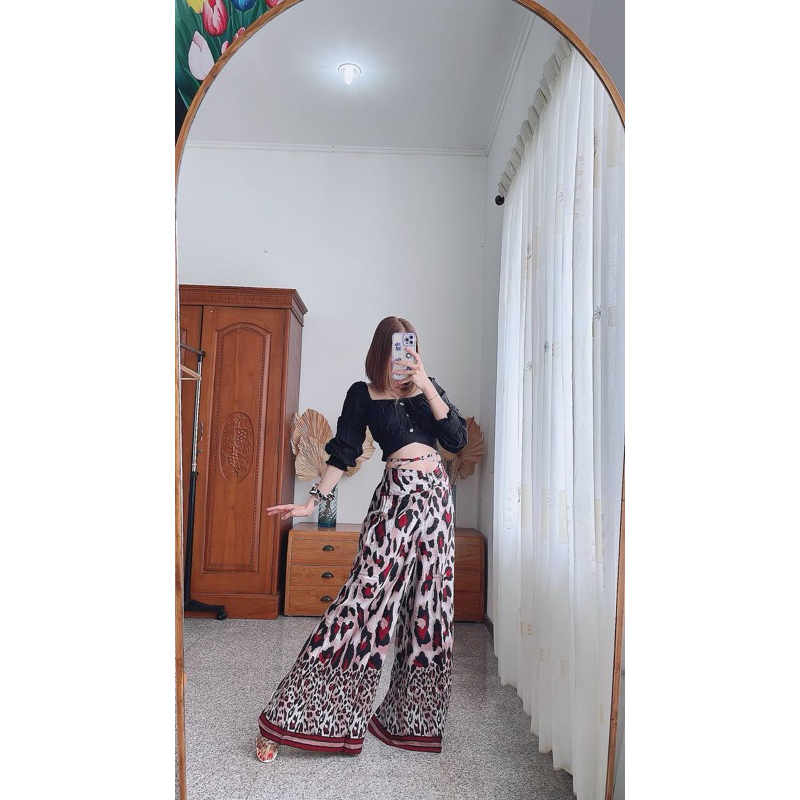 Setelan kekinian Wanita / Setelan Kulot Wanita / Setelan Cewek / Setelan Leopard