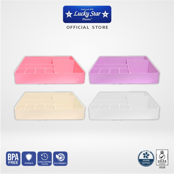 Lucky Star - RAK KOSMETIK / KOSMETIK TRAY / KOTAK MAKE UP / TEMPAT MAKE UP PLASTIK L