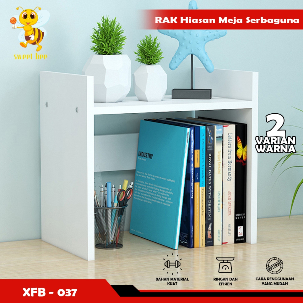 Rak Kecil Atas Meja Susun Multi Lapis / Rak Dekorasi Meja Belajar Kamar Dan Ruang Tamu - SWEETBE