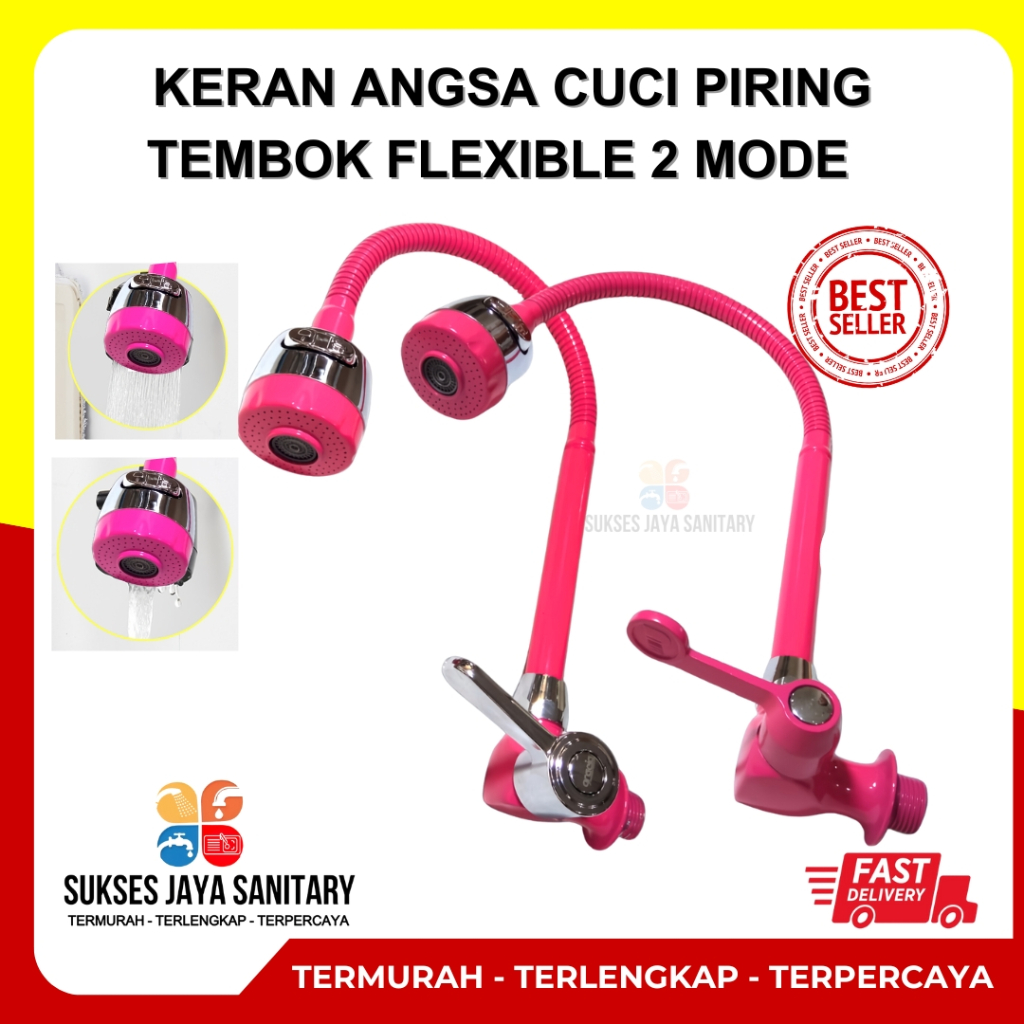 kran Cuci Piring Warna Pink Variasi Handel Drad 1/2"