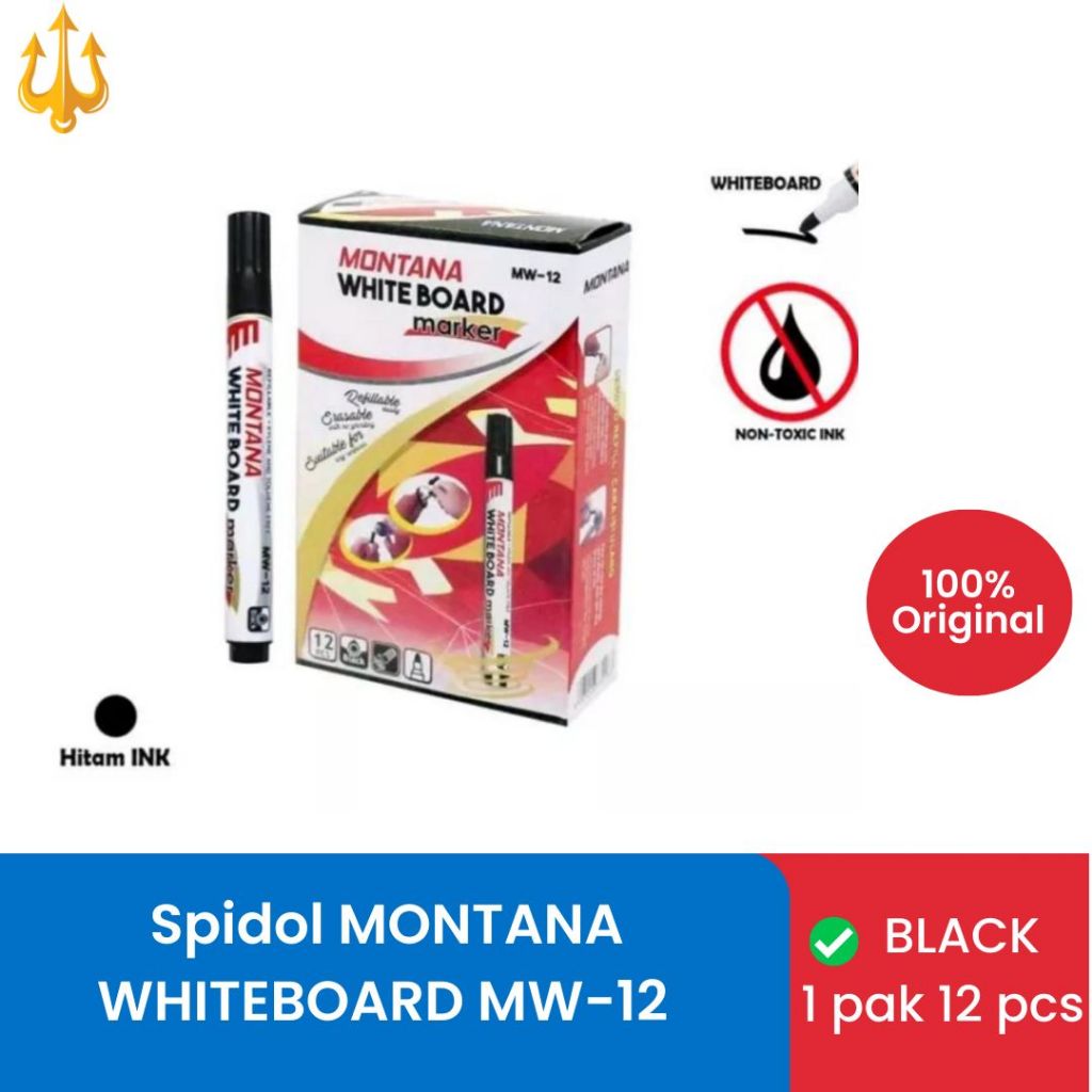 

Spidol Montana Whiteboard MW-12 Hitam | Spidol Papan Tulis MONTANA
